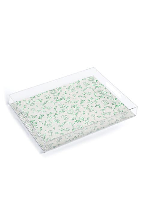 Romantic Green Acrylic Tray