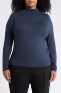 Eileen Fisher Funnel Neck Long Sleeve Top