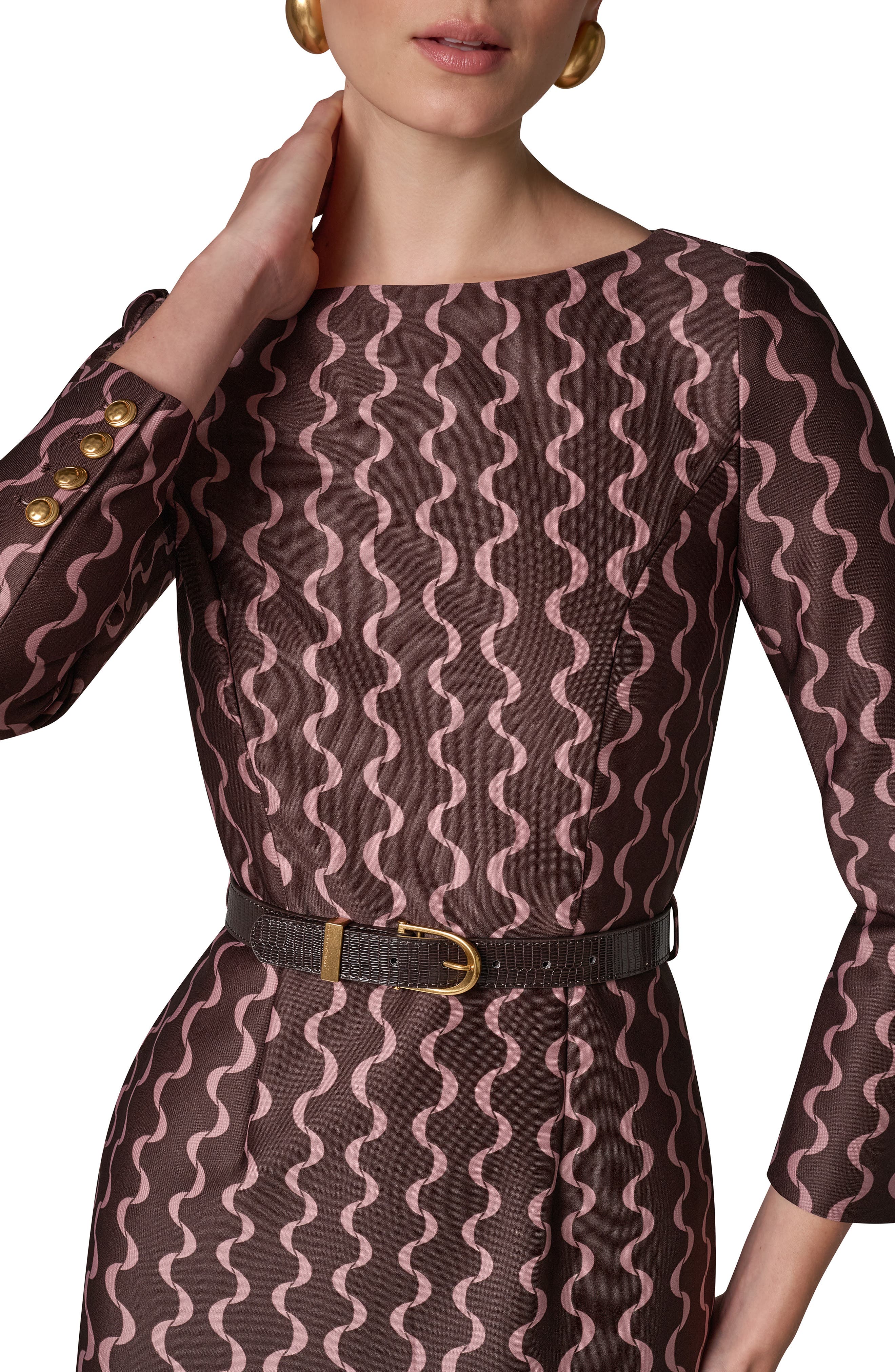 Donna Karan New York Chain Link Print Sheath Dress (Women) | Nordstrom