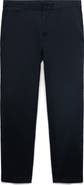 MANGO Slim Fit Flat Front Linen Pants