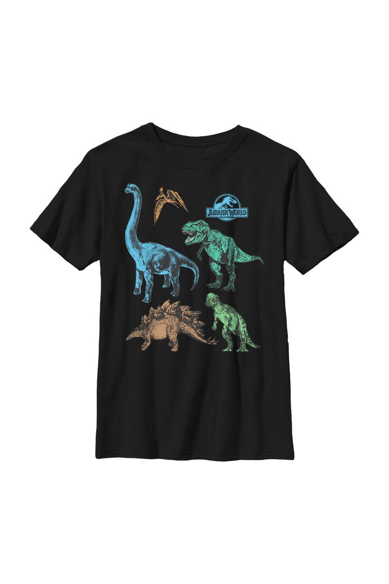 Boy's Jurassic World Dinosaur Party  Graphic T-Shirt, Main, color, Black