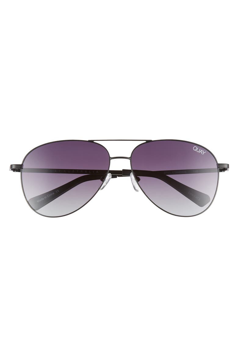 Australia Still Standing 60mm Aviator Sunglasses, Alternate, color, BLACK / SMOKE LENS