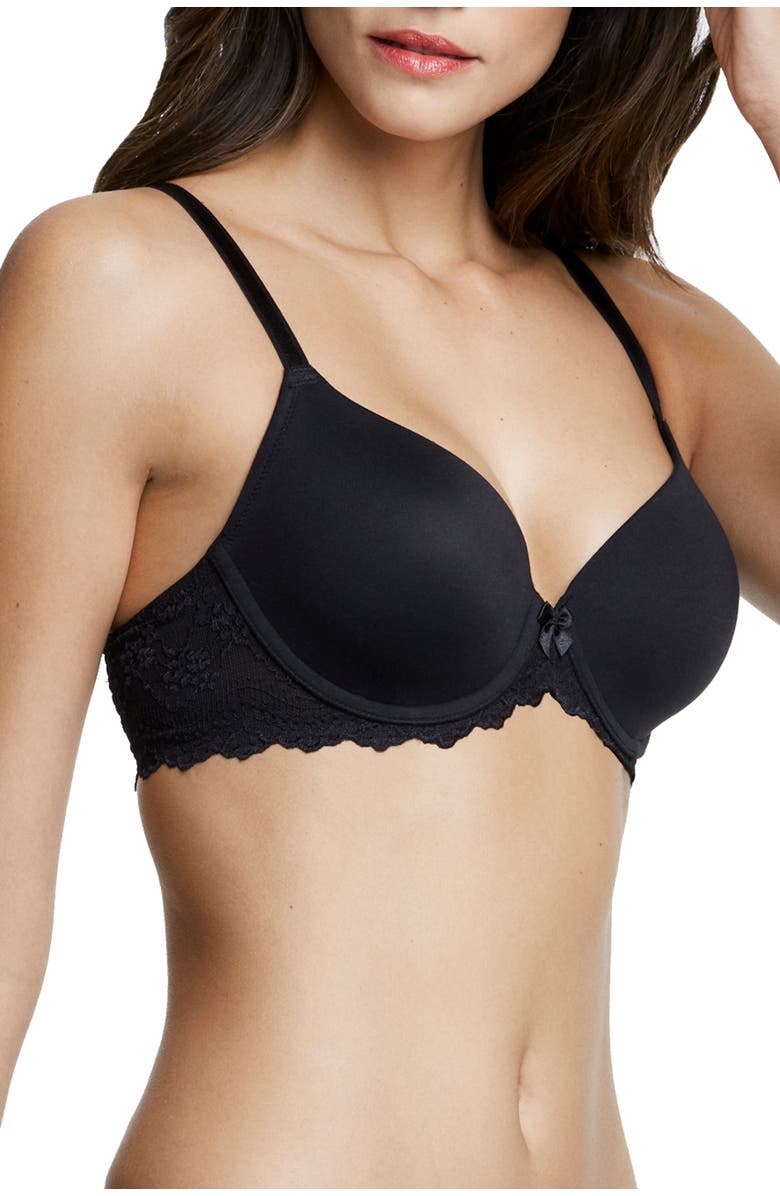 Dominique Intimates Lacee Everyday Contour T-Shirt Bra, Alternate, color, Black