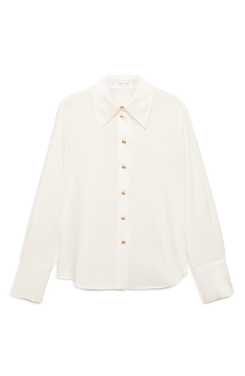 MANGO Flowy Button-Up Shirt, Main, color, 
