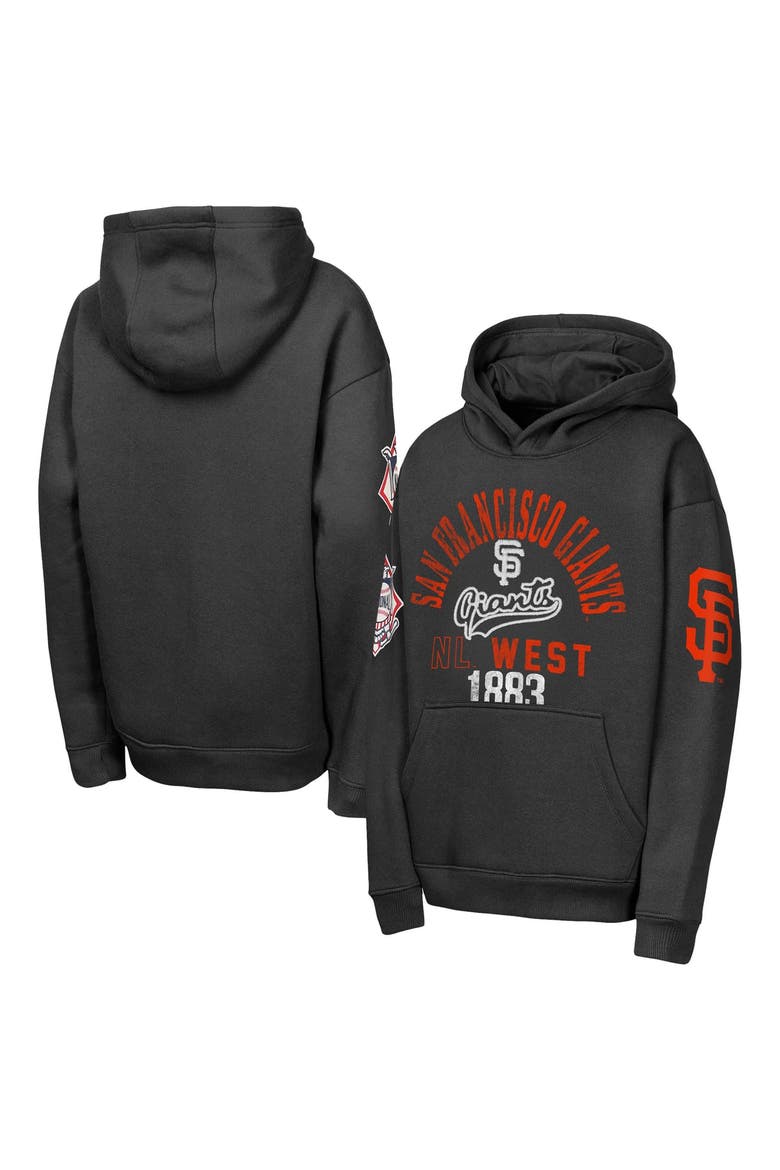 Youth Outerstuff  Black San Francisco Giants Premium Sweep Fleece Hoodie, Main, color, Black