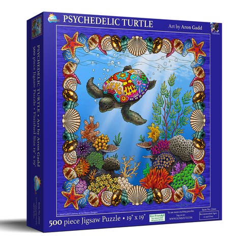 Psychedelic Turtle 500 piece Jigsaw Puzzle for Adults