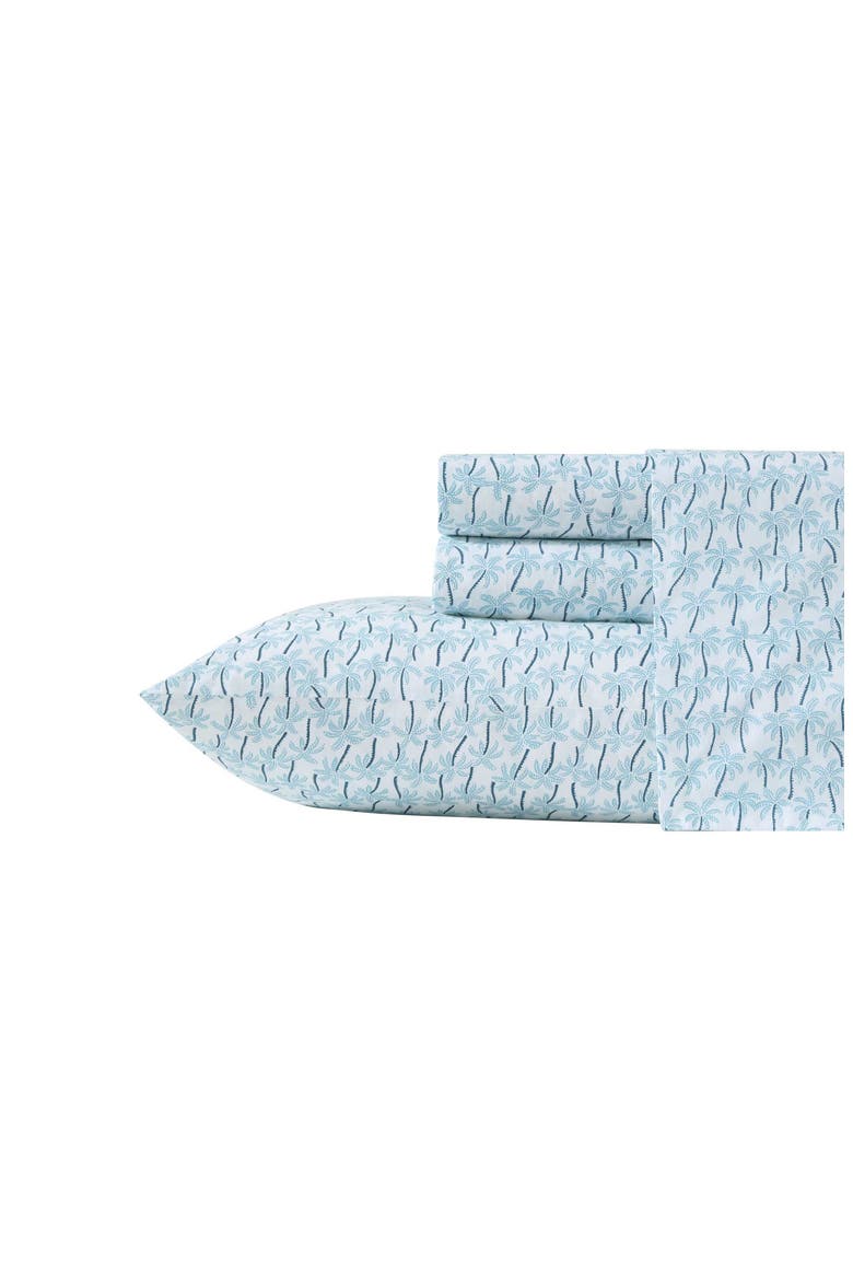 Palmtastic Percale Cotton Sheet Set, Main, color, BLUE