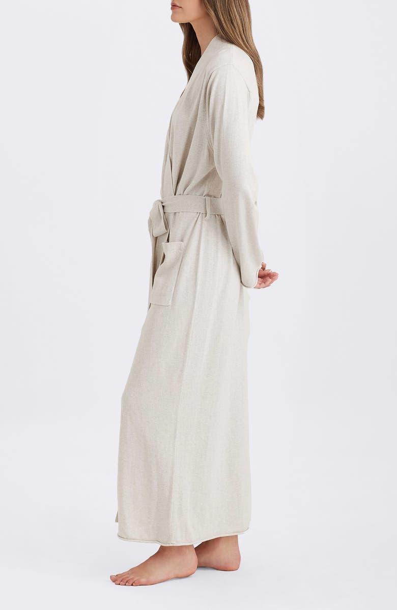 Papinelle Cotton & Cashmere Maxi Robe, Alternate, color, Ecru
