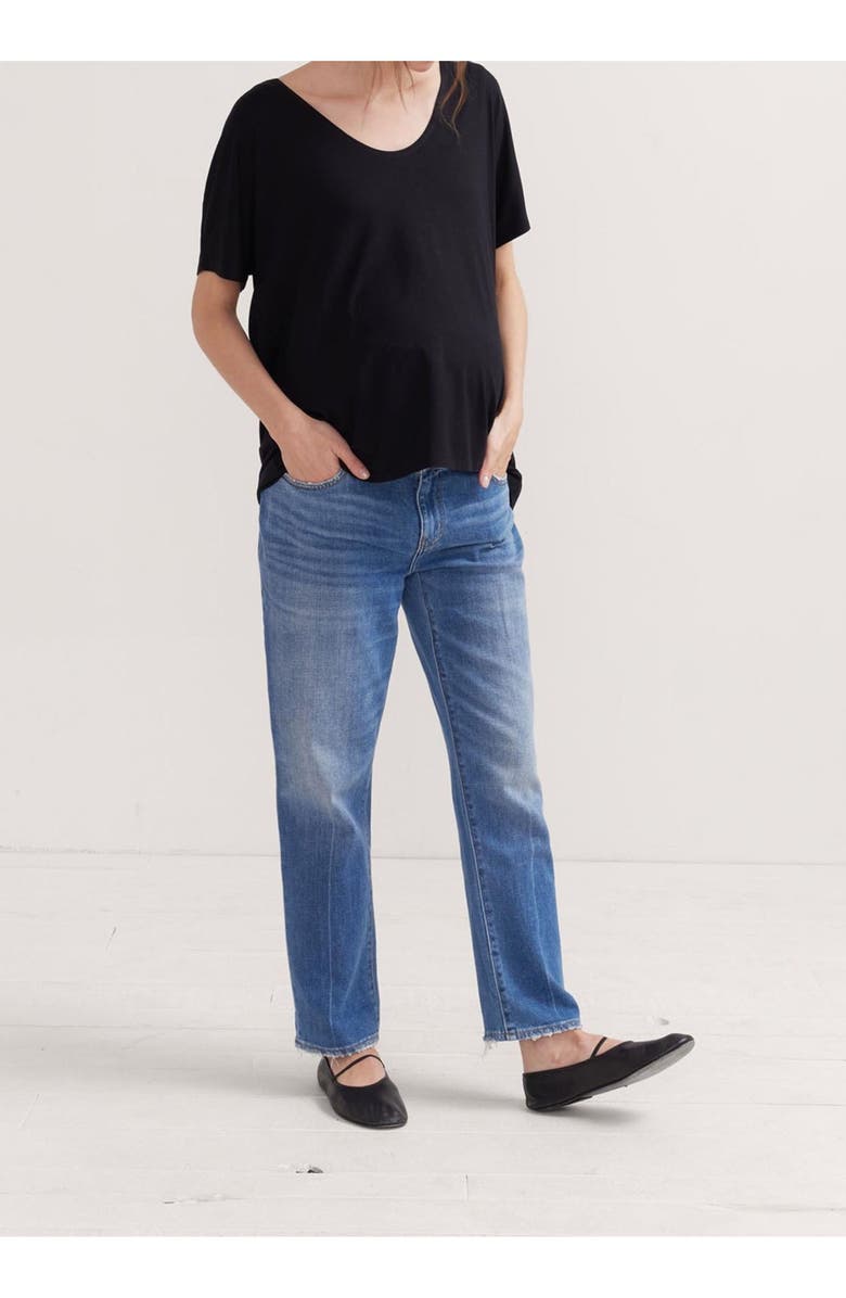 HATCH The Perfect Vee Maternity Tee, Alternate, color, Black