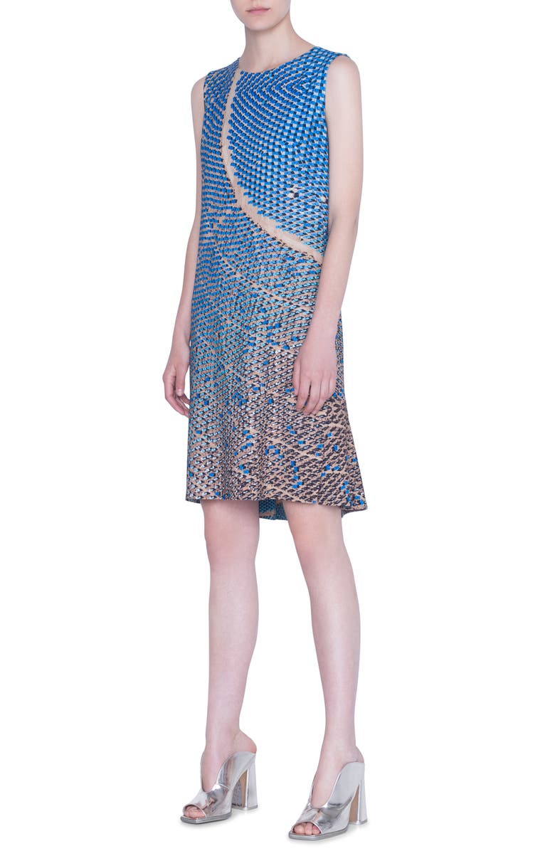 Akris punto Solar Plants Print Sleeveless Shift Dress, Main, color, 