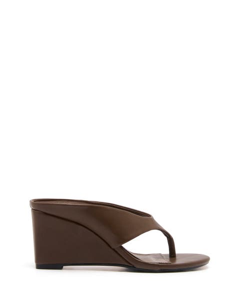 Sera Round Toe Wedge Thong Heel