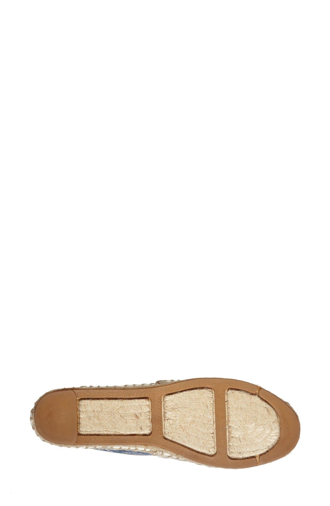 'Lucia' Lace Espadrille Flat, Alternate, color, IVORY
