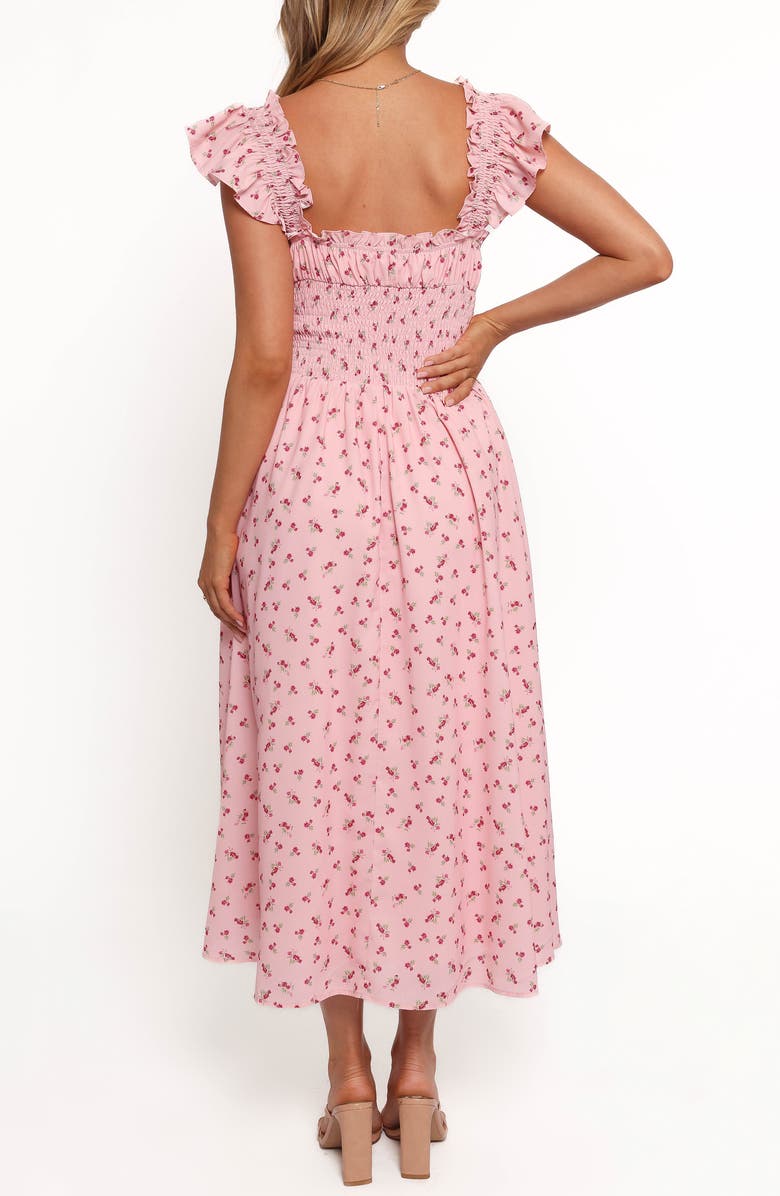 Petal & Pup Bronte Smocked Maxi Dress, Alternate, color, Pink Floral