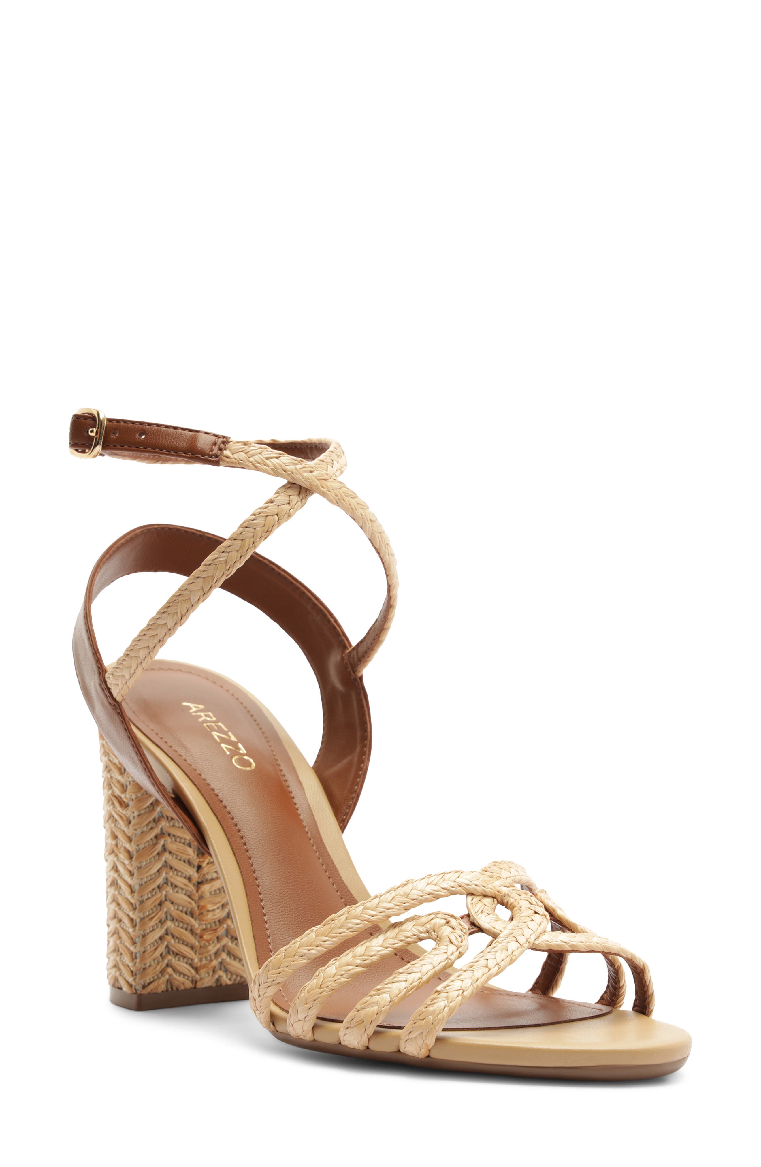 Arezzo Aria Ankle Strap Sandal, Main, color, Natural/ Soul Natural