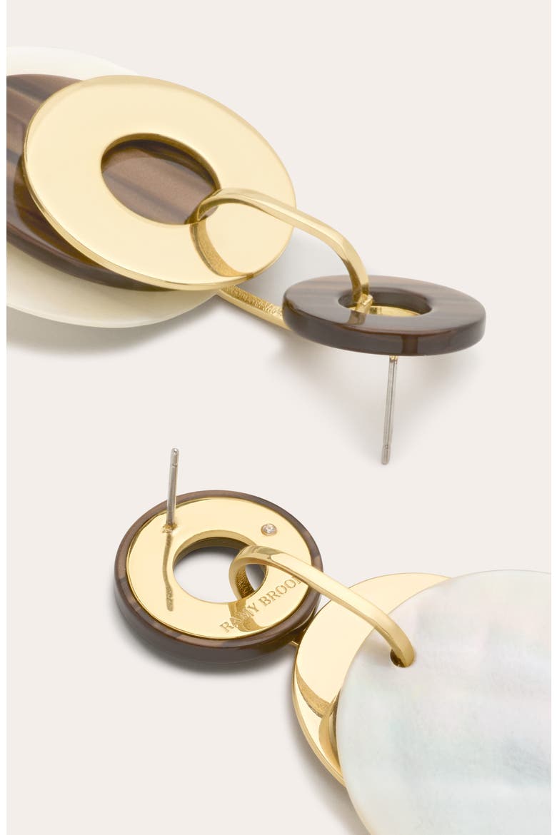 Polina Link Statement Earrings, Alternate, color, WALNUT