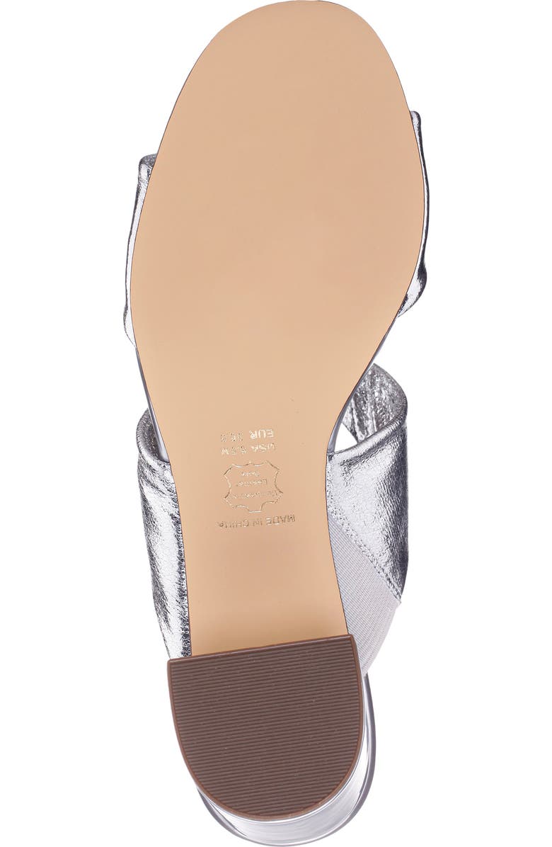 Nina Bassie Block Heel Slide Sandal, Alternate, color, Silver Soft
