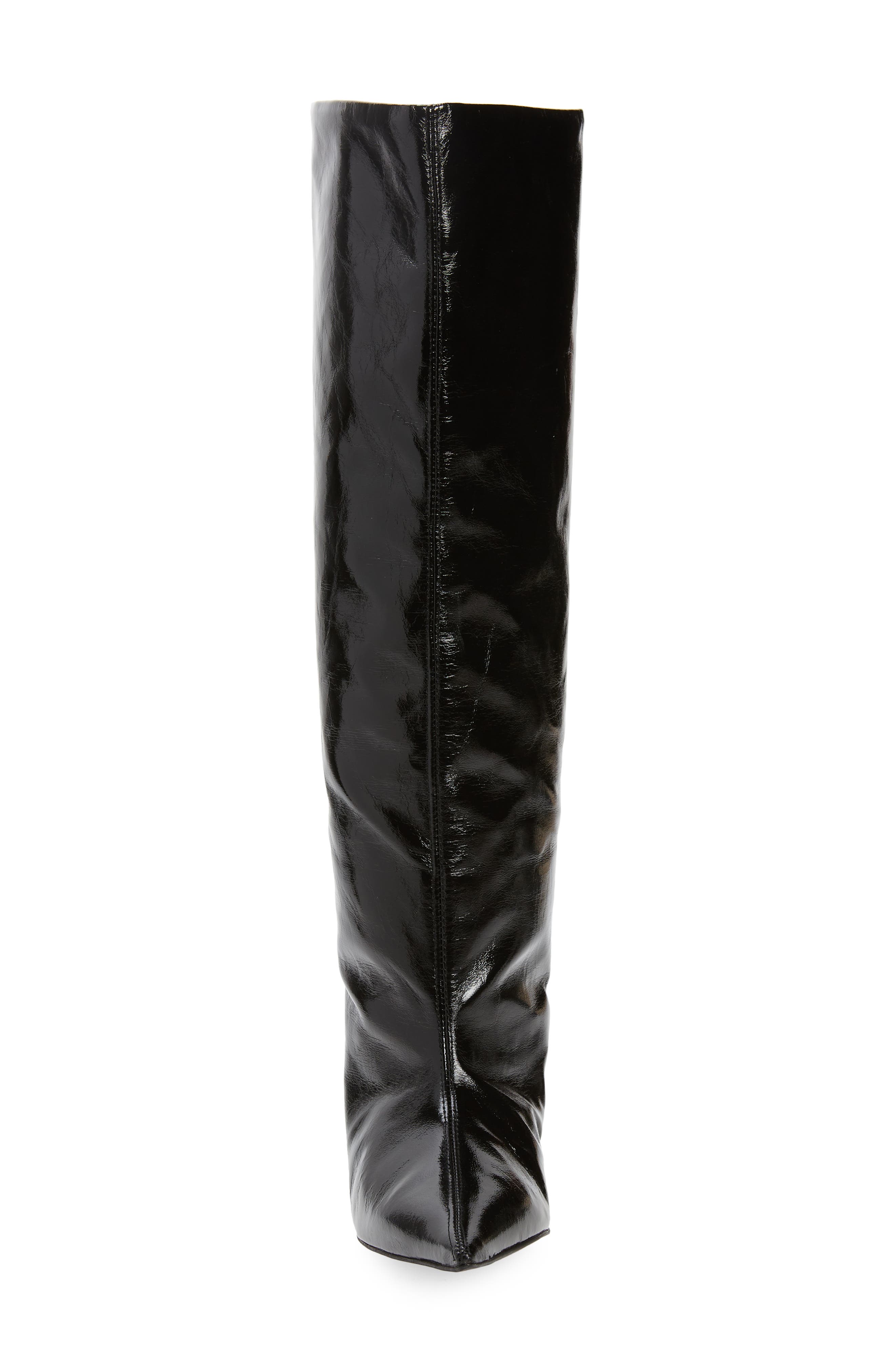 Ganni Slouchy Pointed Toe Knee High Boot, Alternate, color, 