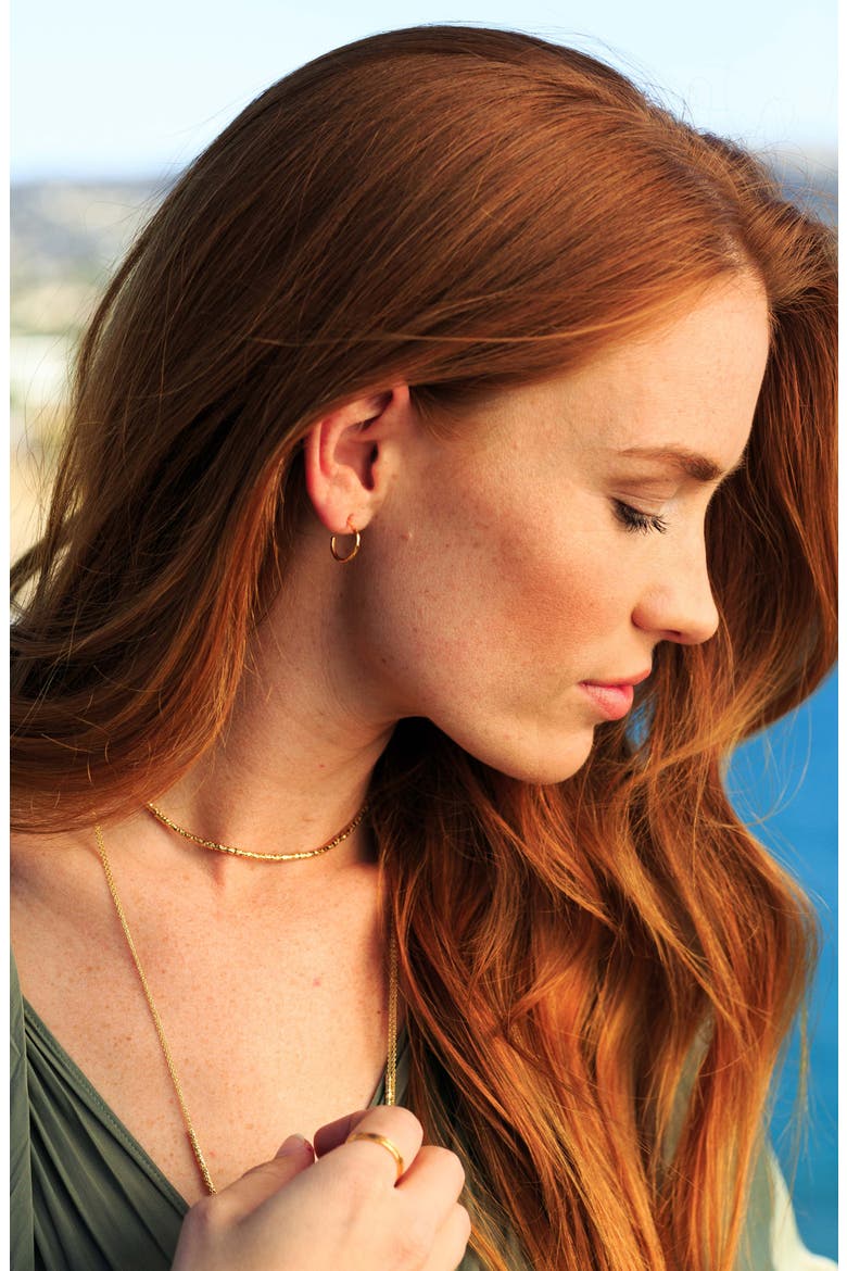 Taner Mini Hoop Earrings, Alternate, color, ROSE GOLD