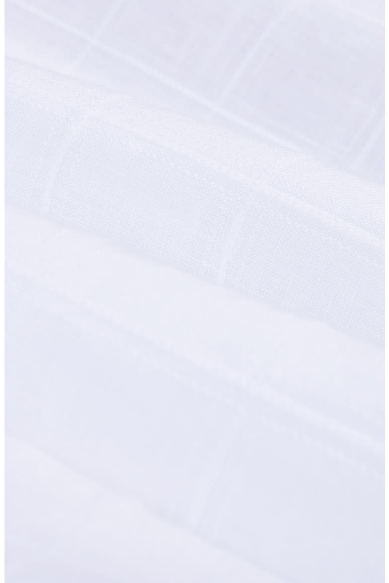 Julian Windowpane Linen Blend Button-Up Shirt, Alternate, color, WHITE