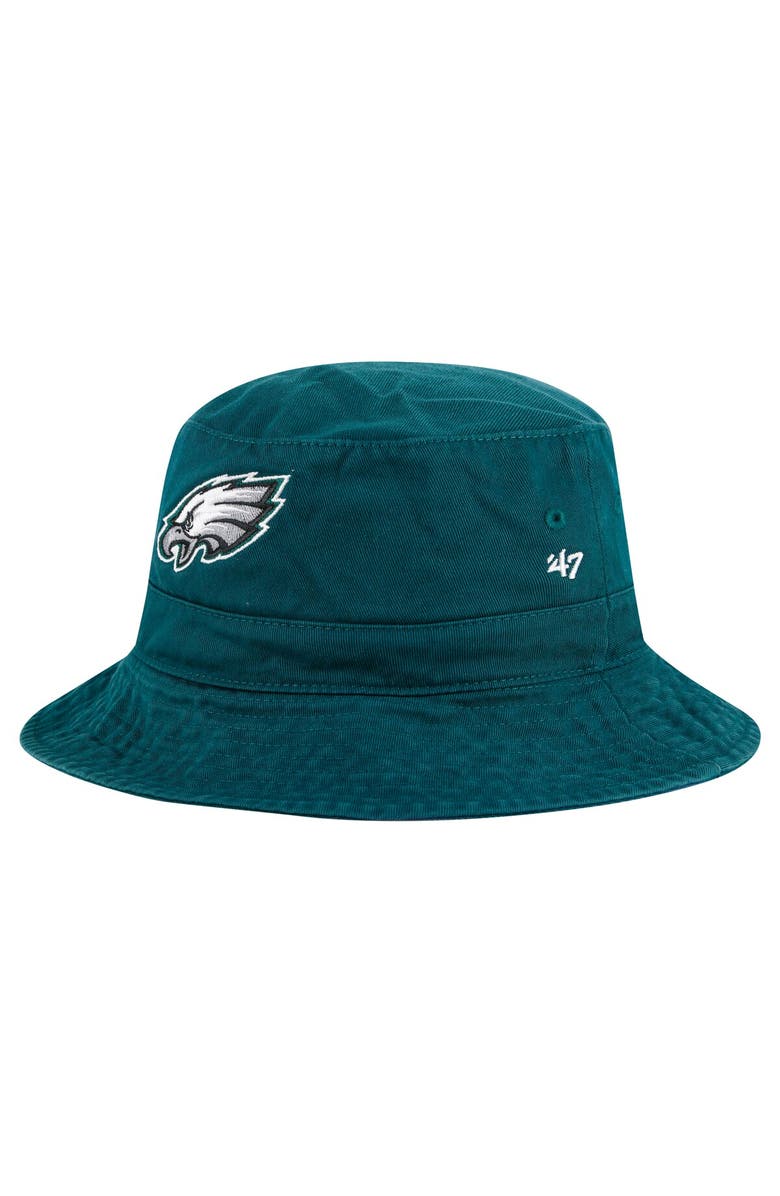 '47 Men's '47 Midnight Green Philadelphia Eagles Primary Bucket Hat, Main, color,