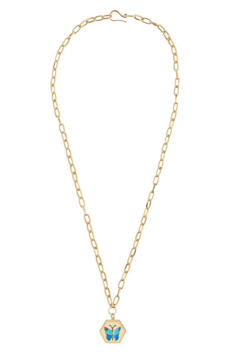 Wilhelmina Garcia Butterfly Pendant Necklace, Main, color,