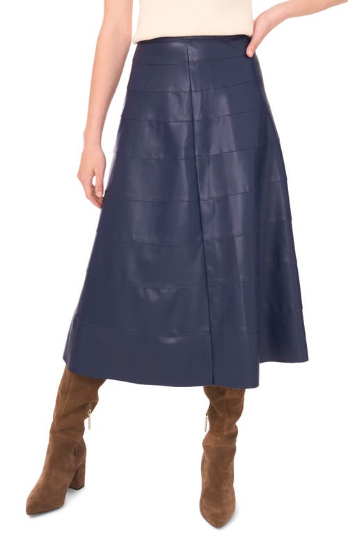 1.STATE Seamed Faux Leather Skirt in Midnight Sky  product
