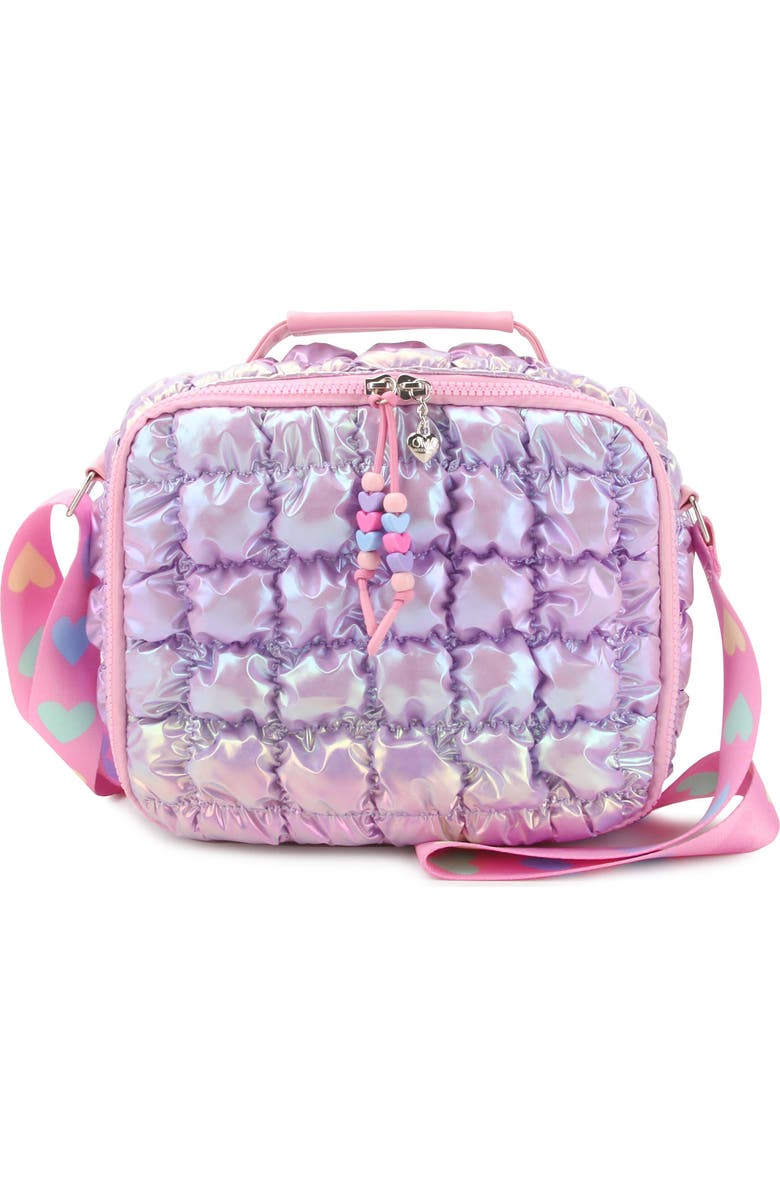 OMG Accessories Kids' Metallic Scrunch Lunch Bag, Main, color,