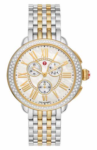 MICHELE Serein Diamond Bracelet Chronograph Watch, 40mm x 38mm
