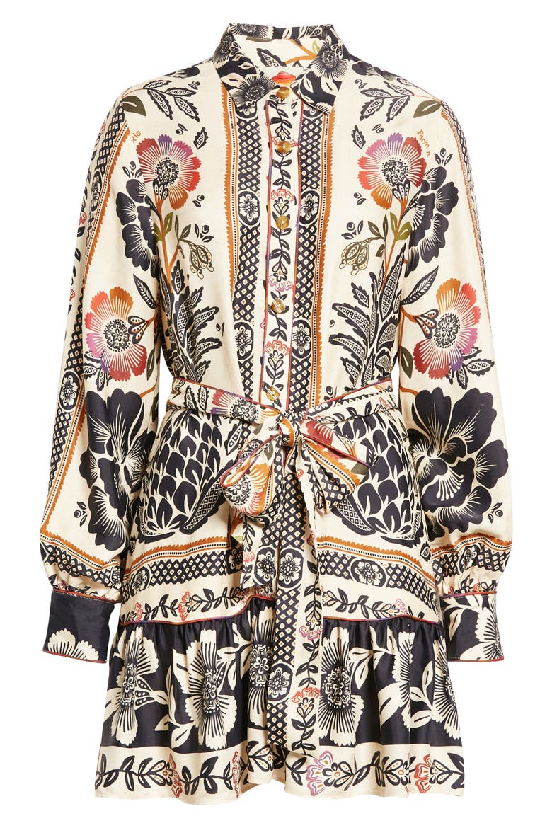 Romantic Garden Long Sleeve Shirtdress, Alternate, color, ROMANTIC GARDEN