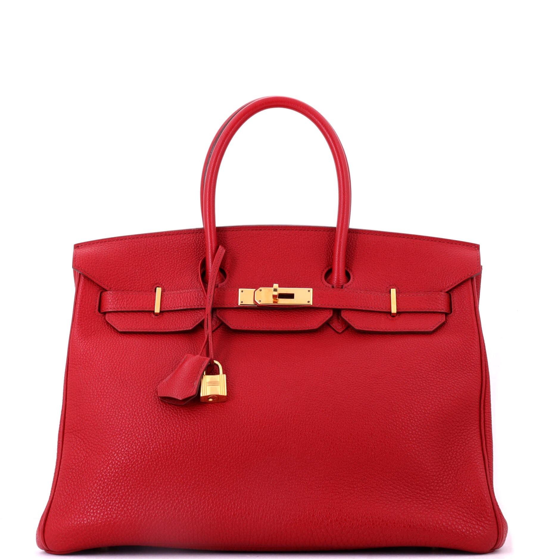 Pre-Owned Hermes Birkin Handbag Red Togo with Gold Hardware 35, Main, color, Rouge Garance
