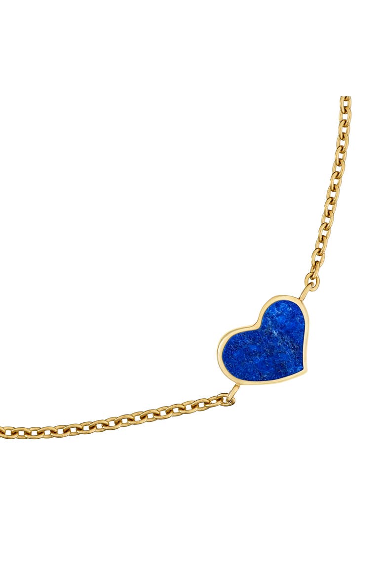 Heart Bracelet Set In Sterling Silver With 18K Gold Overlay, Alternate, color, BLUE