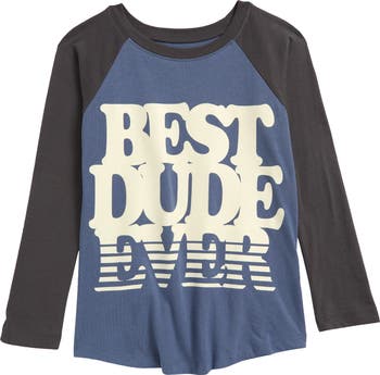 Kids' Best Dude Ever Raglan Graphic T-Shirt