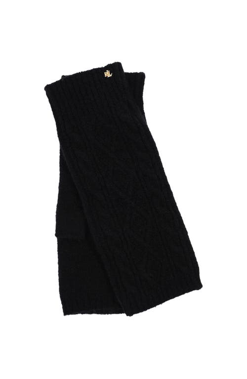 Lauren Ralplh Lauren Mini Cable Fingerless Glove In Black