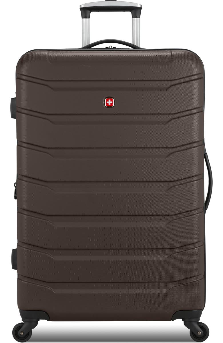 SWISSGEAR 28-Inch Hardside Spinner Suitcase, Main, color, Chocolate