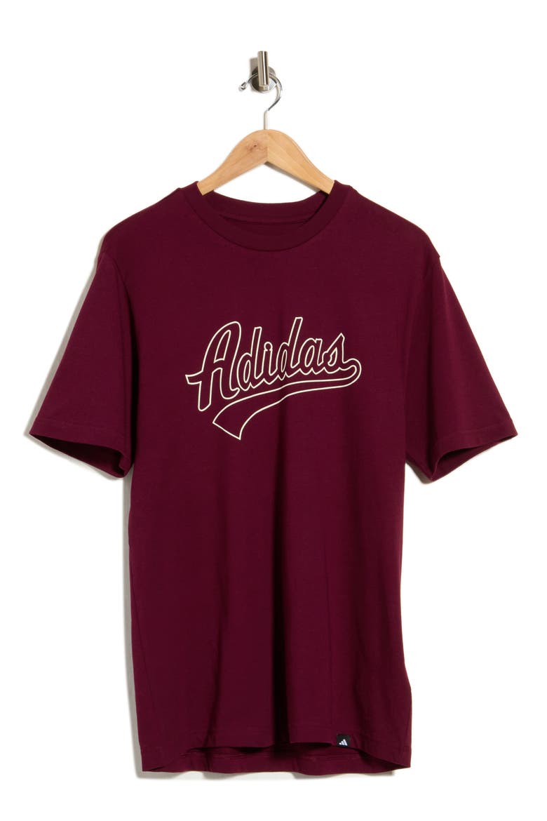 Varsity Tailsweep Graphic Tee, Alternate, color, MAROON
