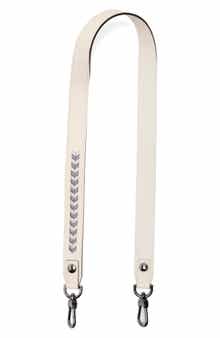 Metallic Embroidered Leather Shoulder Strap