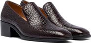 MARC NOLAN Hugo Croc Embossed Leather Slip On Loafer