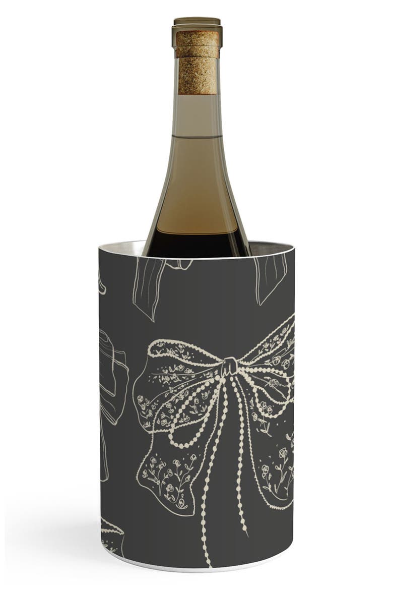 Bow Stainless Steel Wine Chiller, Main, color, BLACK-WHITE