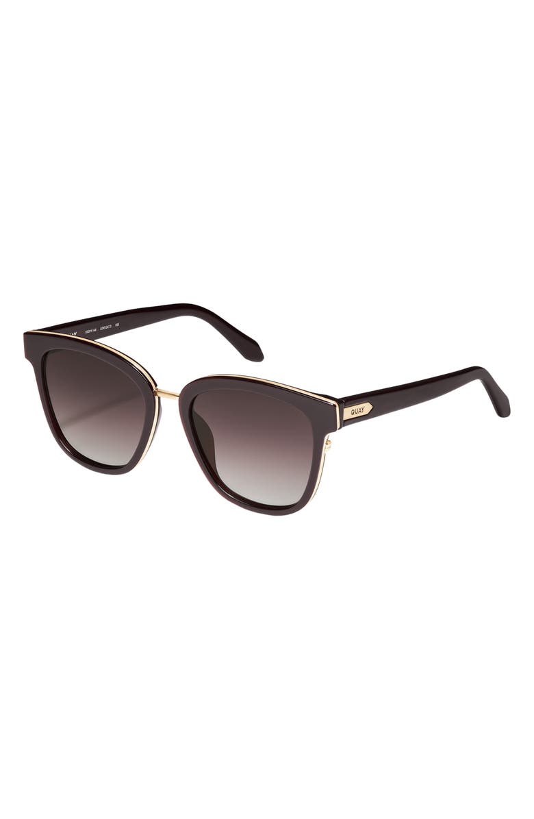 QUAY Act Natural 55mm Gradient Square Sunglasses, Alternate, color,