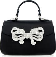 JUDITH LEIBER COUTURE Satin Bow Top Handle Bag