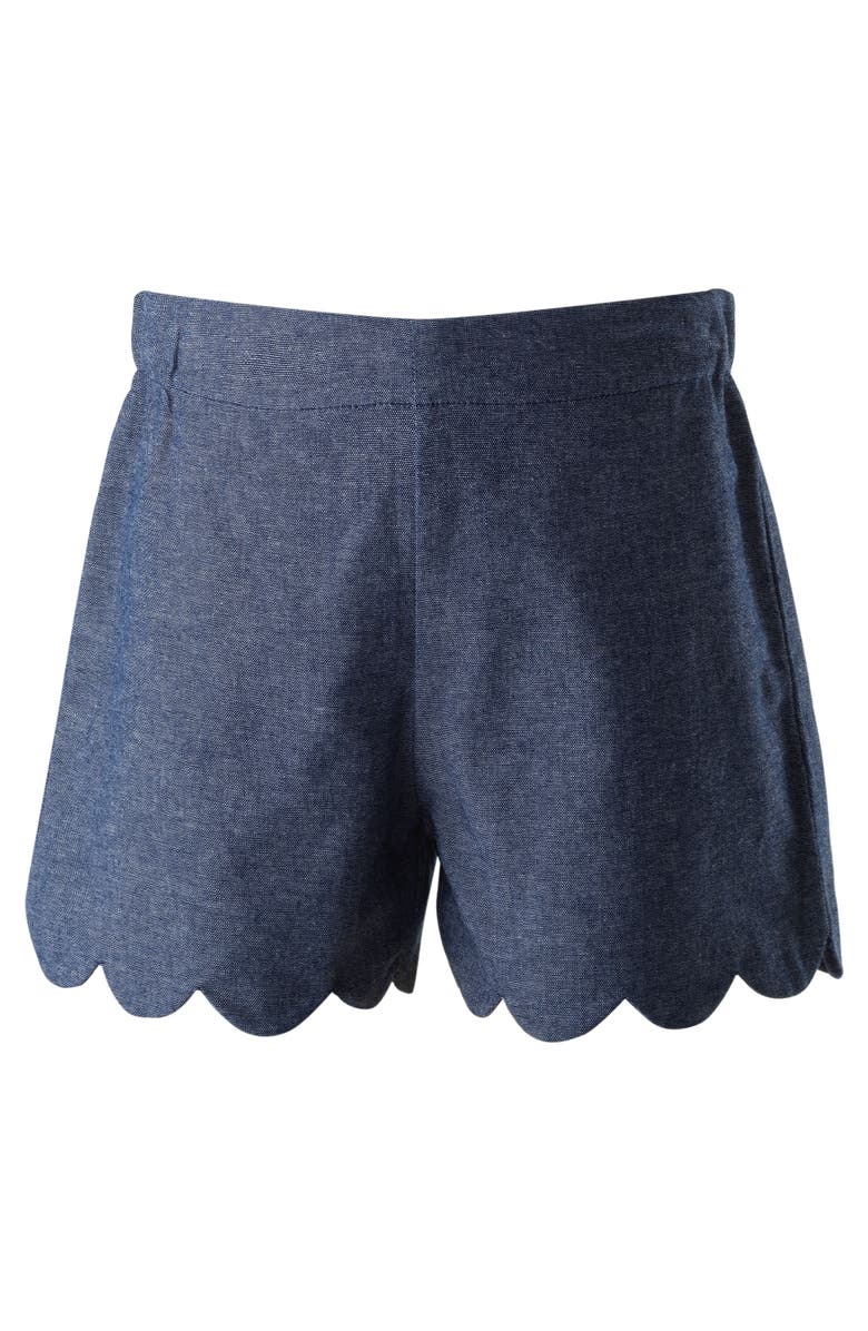 Rachel Riley Chambray Scalloped Set, Alternate, color, Navy