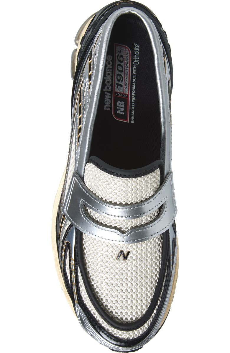 New Balance Gender Inclusive 1906L Loafer Sneaker, Alternate, color, Silver Metallic/ Black