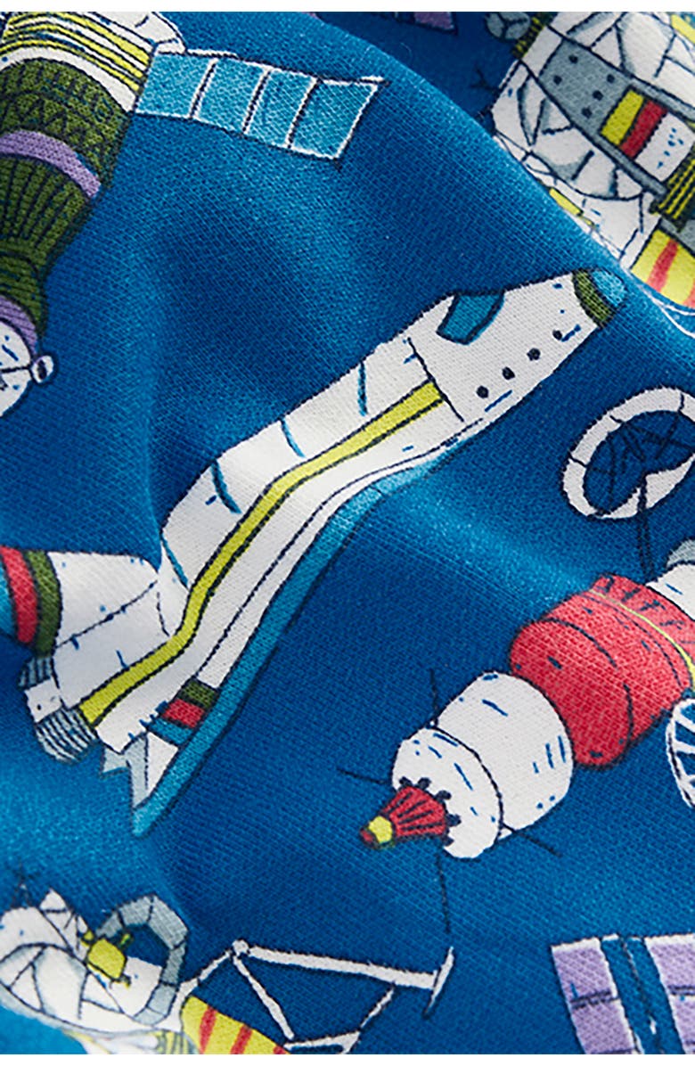 Mini Boden Kids' Satellite Print Cotton Sweatshirt, Alternate, color, Kingfisher Blue Satellites