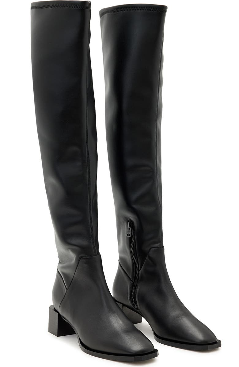 AllSaints Avril Over the Knee Boot, Main, color, Black
