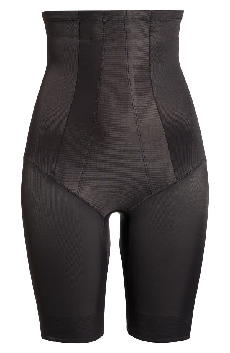 Miraclesuit<sup>®</sup> Shape with an Edge<sup>®</sup> High Waist Thigh Slimmer, Alternate, color, Black