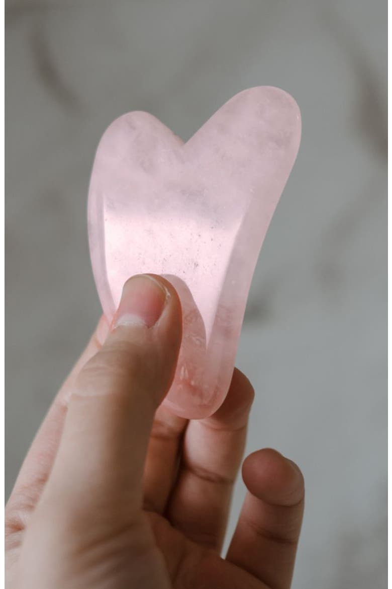 Gua Sha Tool, Alternate, color, Rose Quartz
