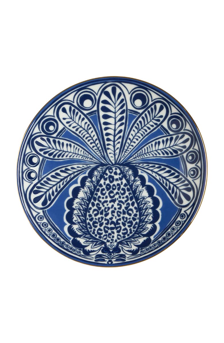 La DoubleJ Side Plate Big Pineapple Blue, Main, color, Big Pineapple Blue
