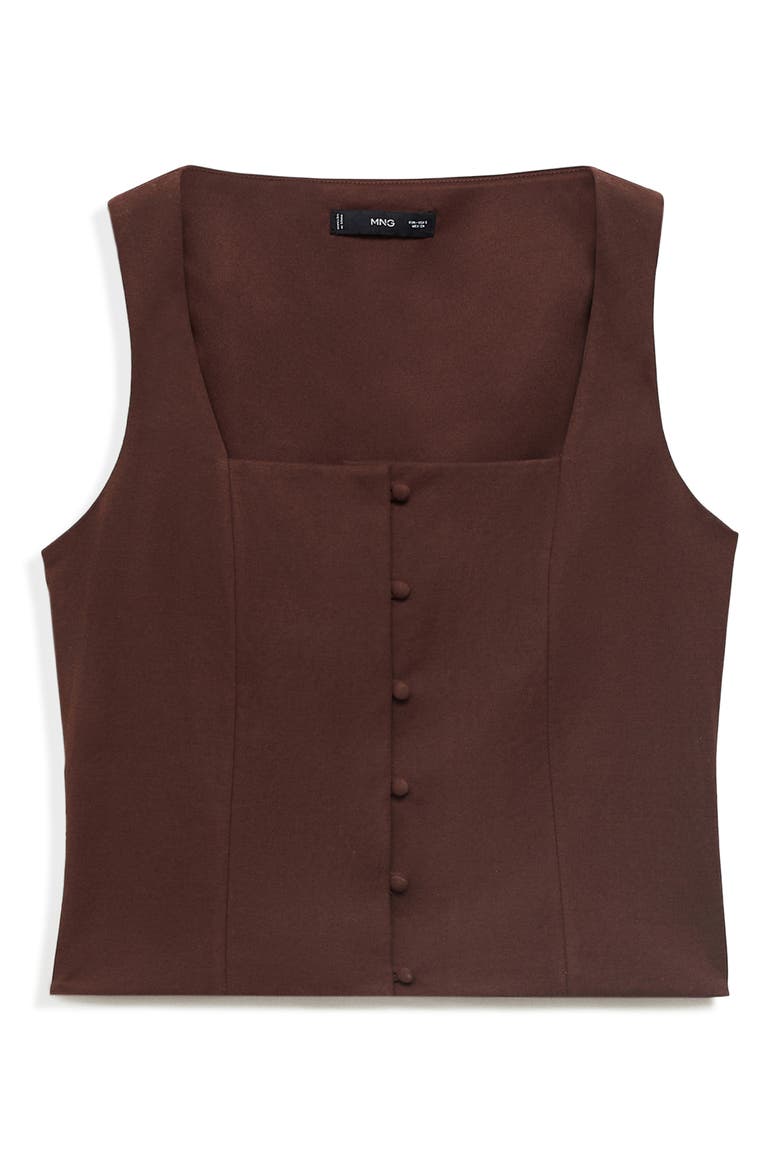 Square Neck Vest, Alternate, color, CHOCOLATE