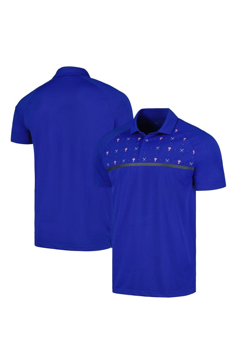 LEVELWEAR Men's Levelwear Royal Philadelphia Phillies Sector Batter Up Raglan Polo, Main, color, Royal