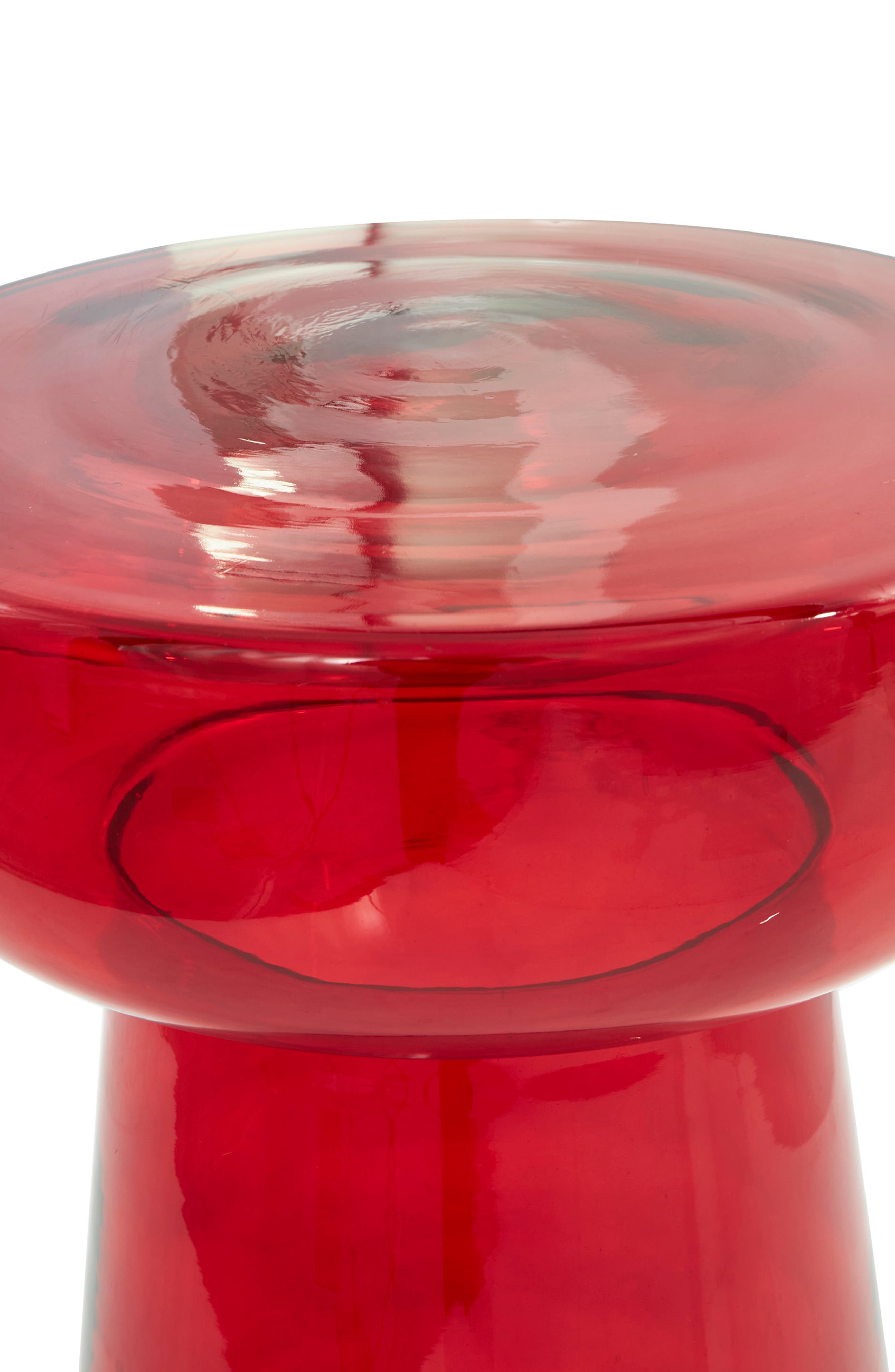 VIVIAN LUNE HOME Red Glass Accent Table | Nordstromrack